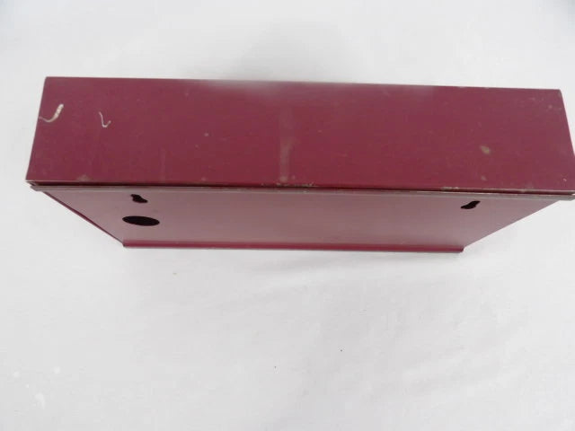 Vintage Metal Tissue Box Holder Maroon w/ Painted Flowers Wall or Counter top | eBay