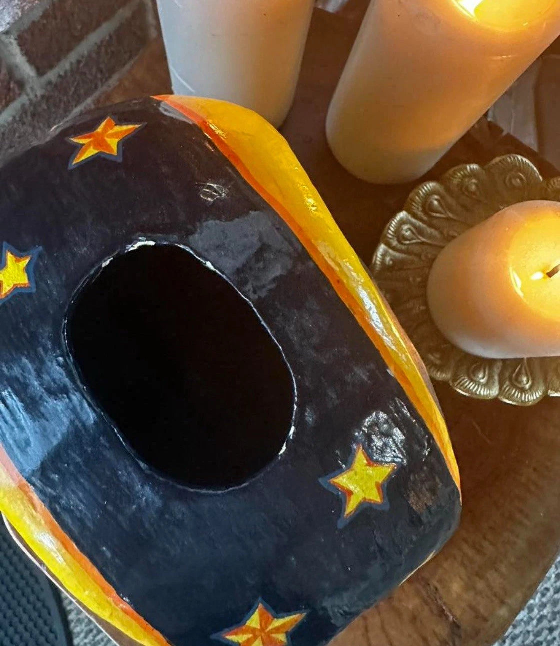 Vintage 90s Celestial Moon Clay Art Pier 1 Imports Tissue Box cover | eBay