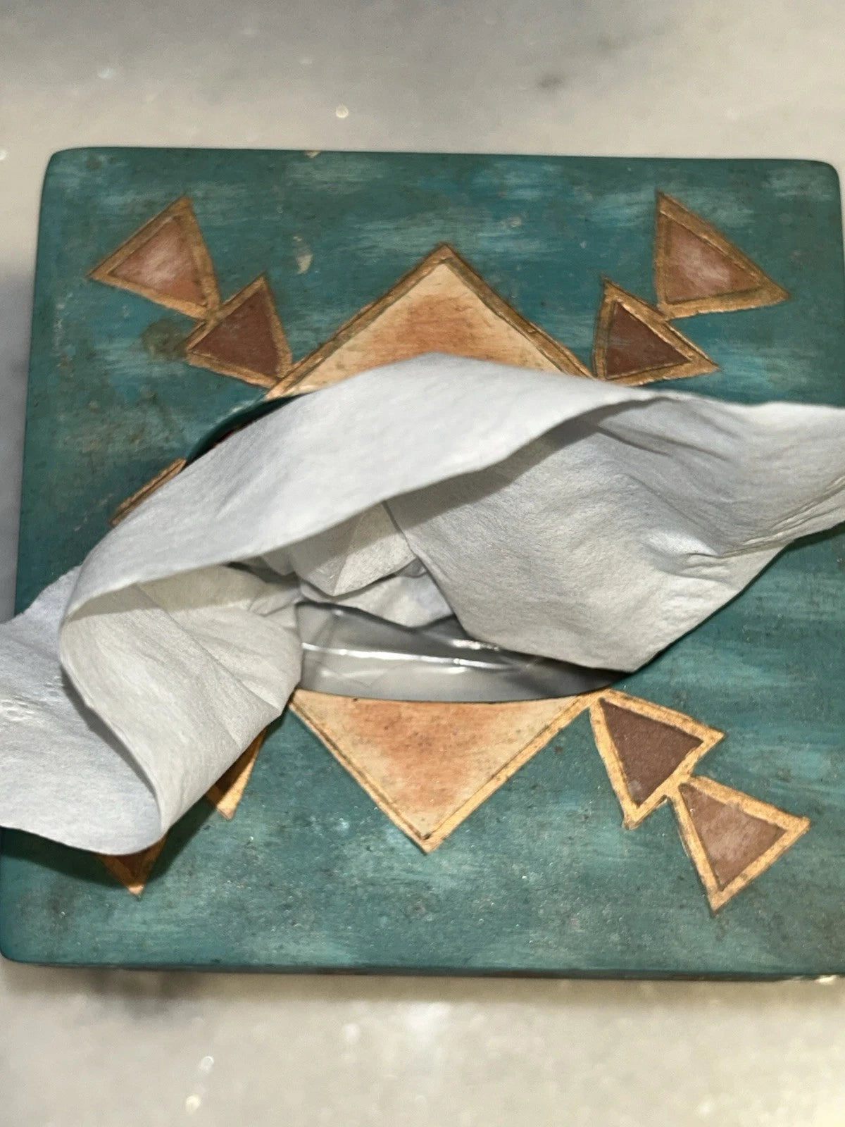 MESA NATIVE AMERICAN TISSUE BOX COVER CERAMIC COLORFUL | eBay