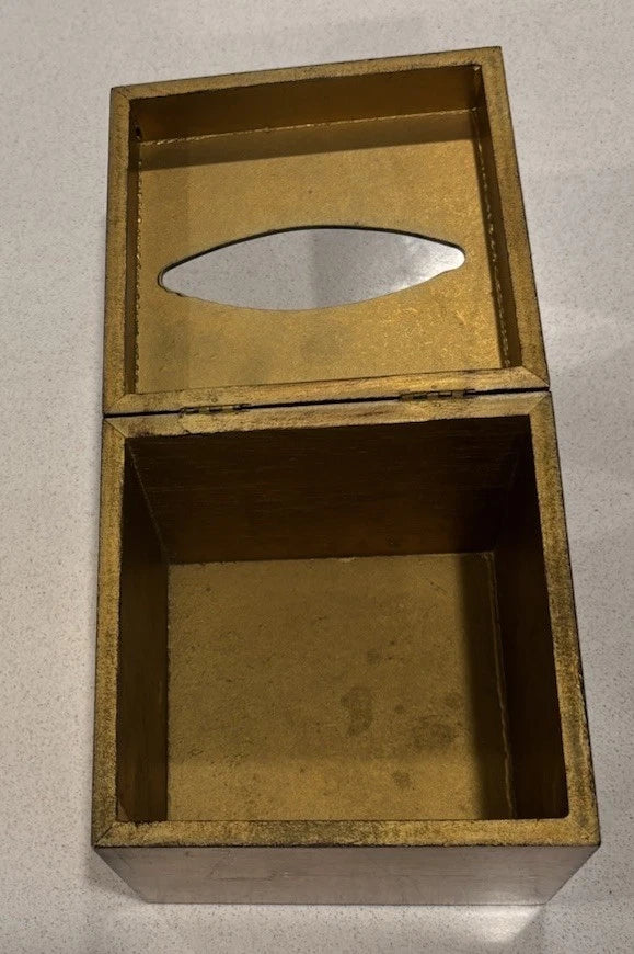 VIETRI Florentine Wooden Gold Leaf Tissue Box FLORENCE, ITALY $104 | eBay