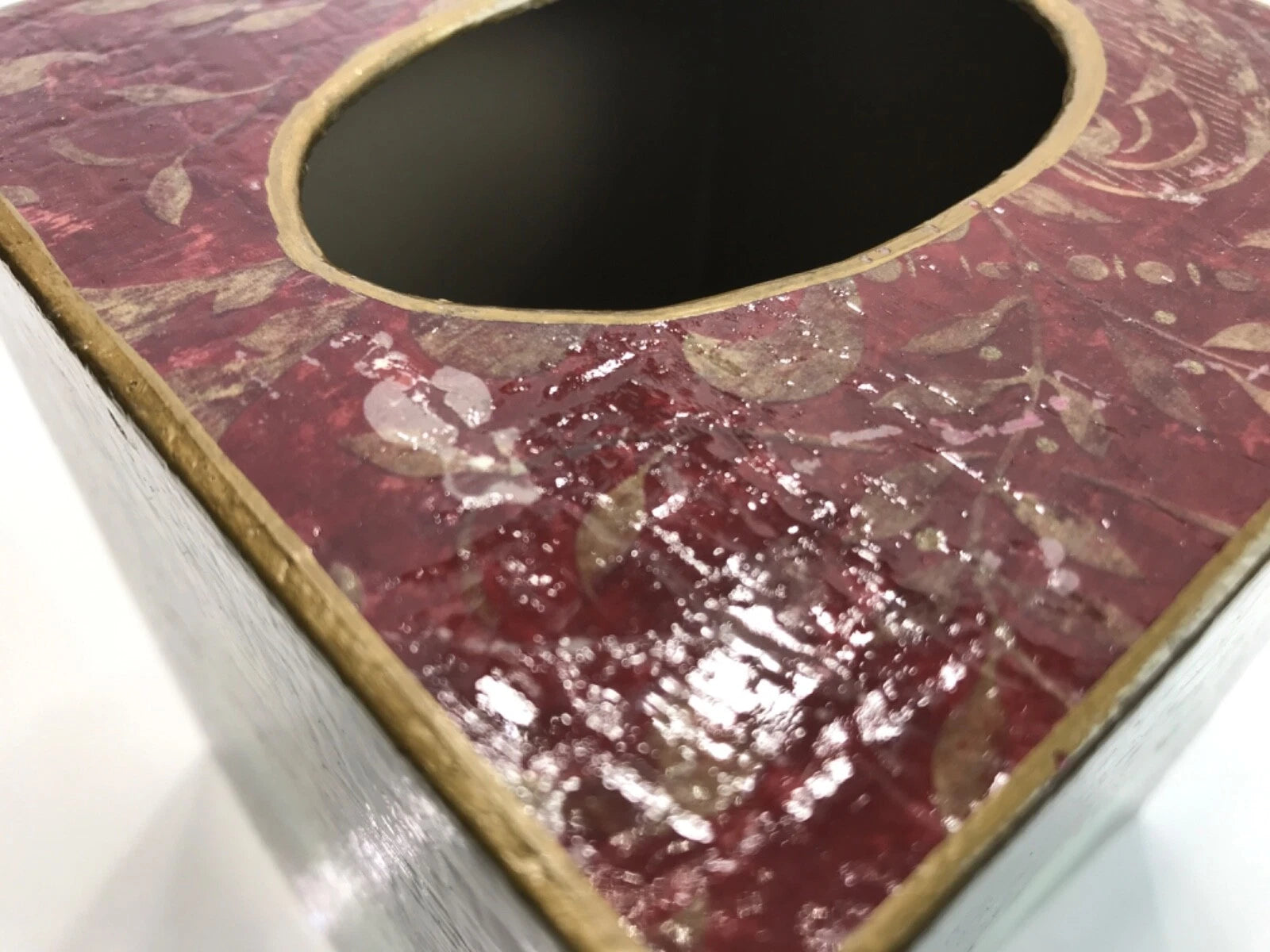 Marye Kelley Christmas Tissue Box Cover Santa Face w/Holly............a7 | eBay