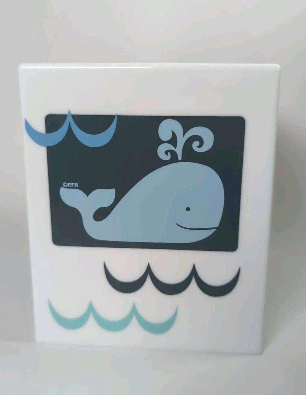 Tissue Box Cover Whale Decor Child's Bathroom Blue Coastal Ocean Beach Fish | eBay