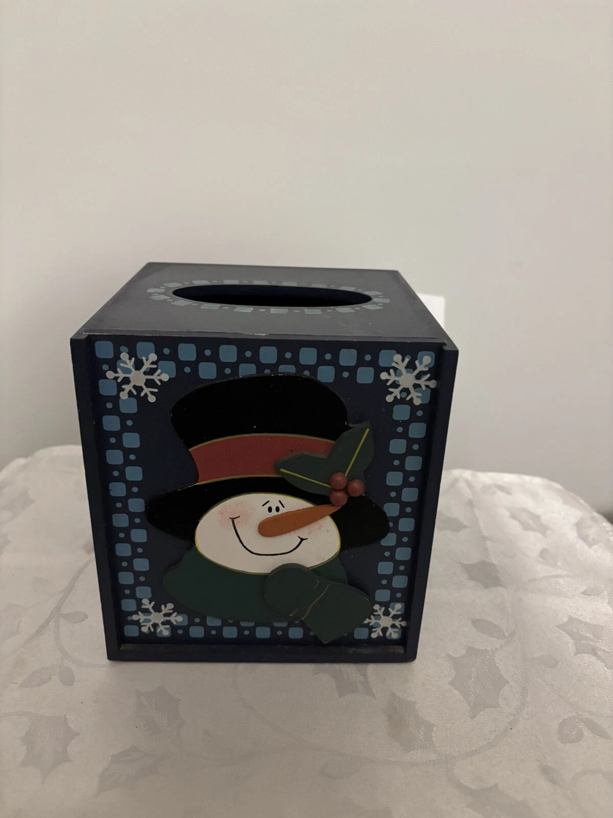 Wooden Tissue Box Change Season Winter Snowman Spring Bunny Summer Sam 3-D Used | eBay