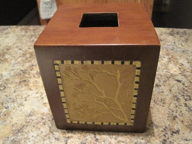 BLONDER HOME ADIRONDAK PINE TISSUE BOX SQUARE RESIN NEW | eBay