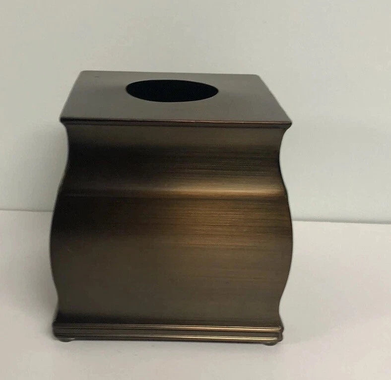 Polished Bronze Metal Tissue Kleenex Box Holder Cover Square Table Top Seamless | eBay
