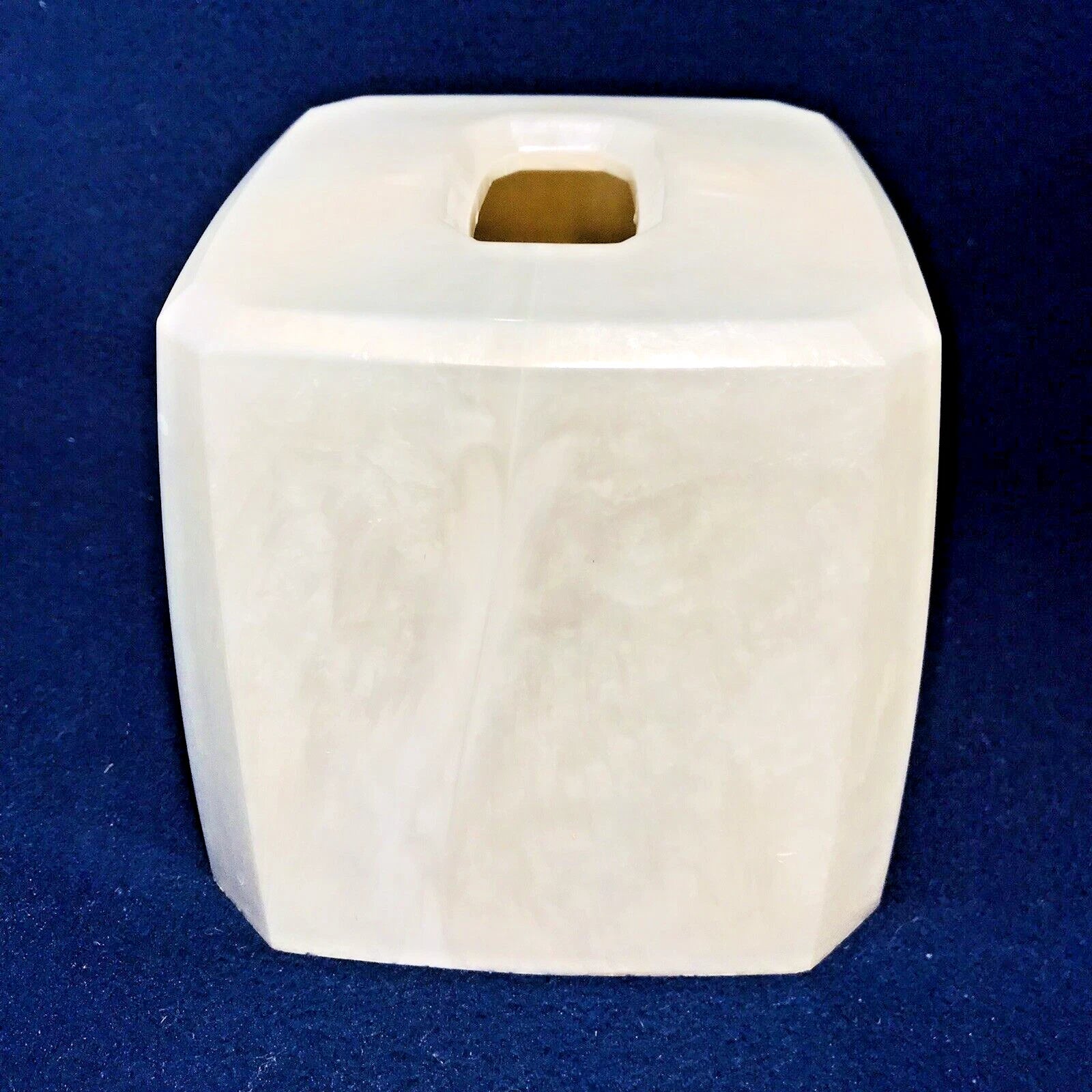 Acrylic Pearlized Faux Marble Creamy White Acrylic Tissue Box Cover Holder BB&B | eBay