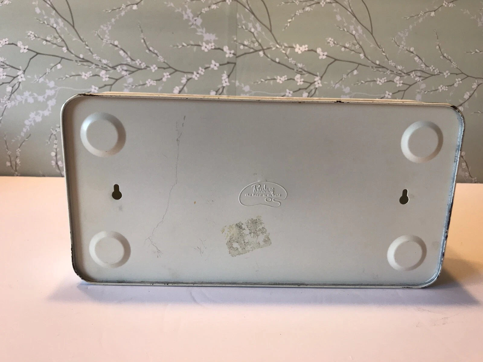 Vintage Ransburg Metal Tissue Box Cover Gold Flowers Tabletop Wall Hanging | eBay