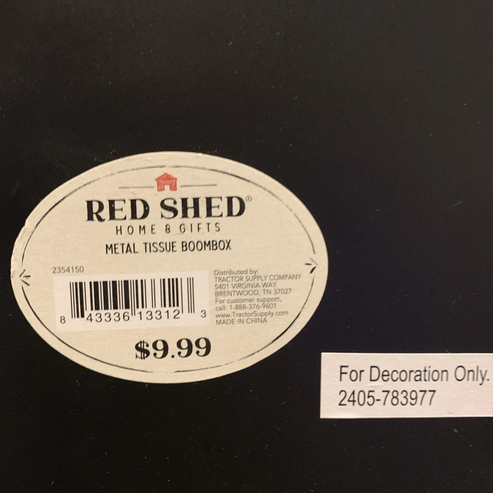 Red Shed Boombox Tissue Box Decorative Cover | eBay