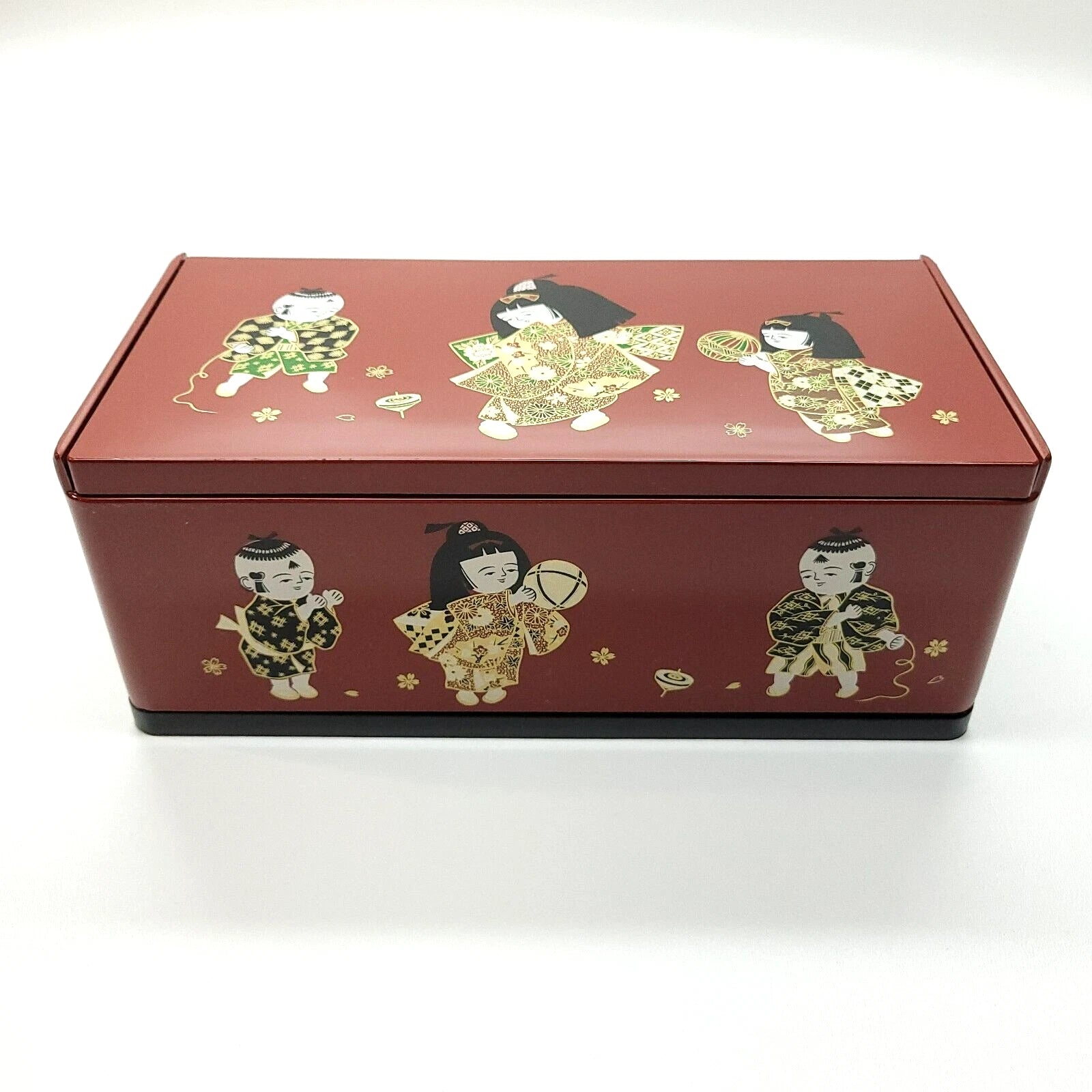 Vintage Tissue Box Holder With Attached Mirror On Lid Asian Themed Plastic | eBay