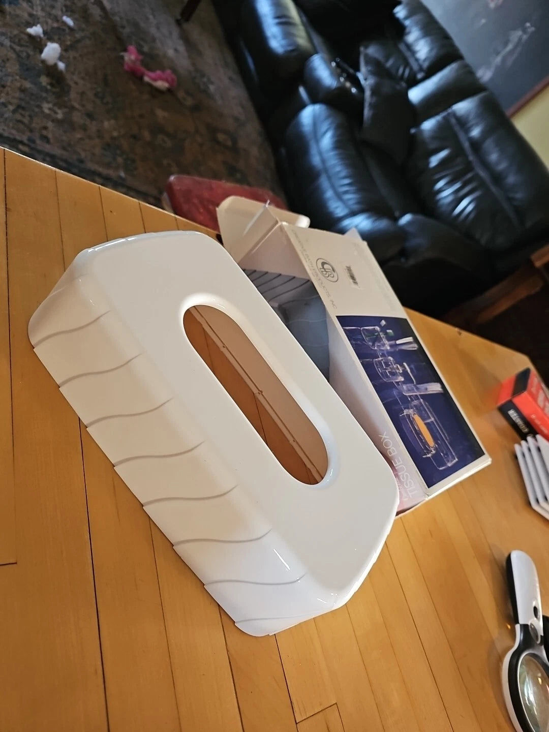 Vintage Tissue Box Cover White Retro MCM Acrylic Decor 80s New Old Stock | eBay