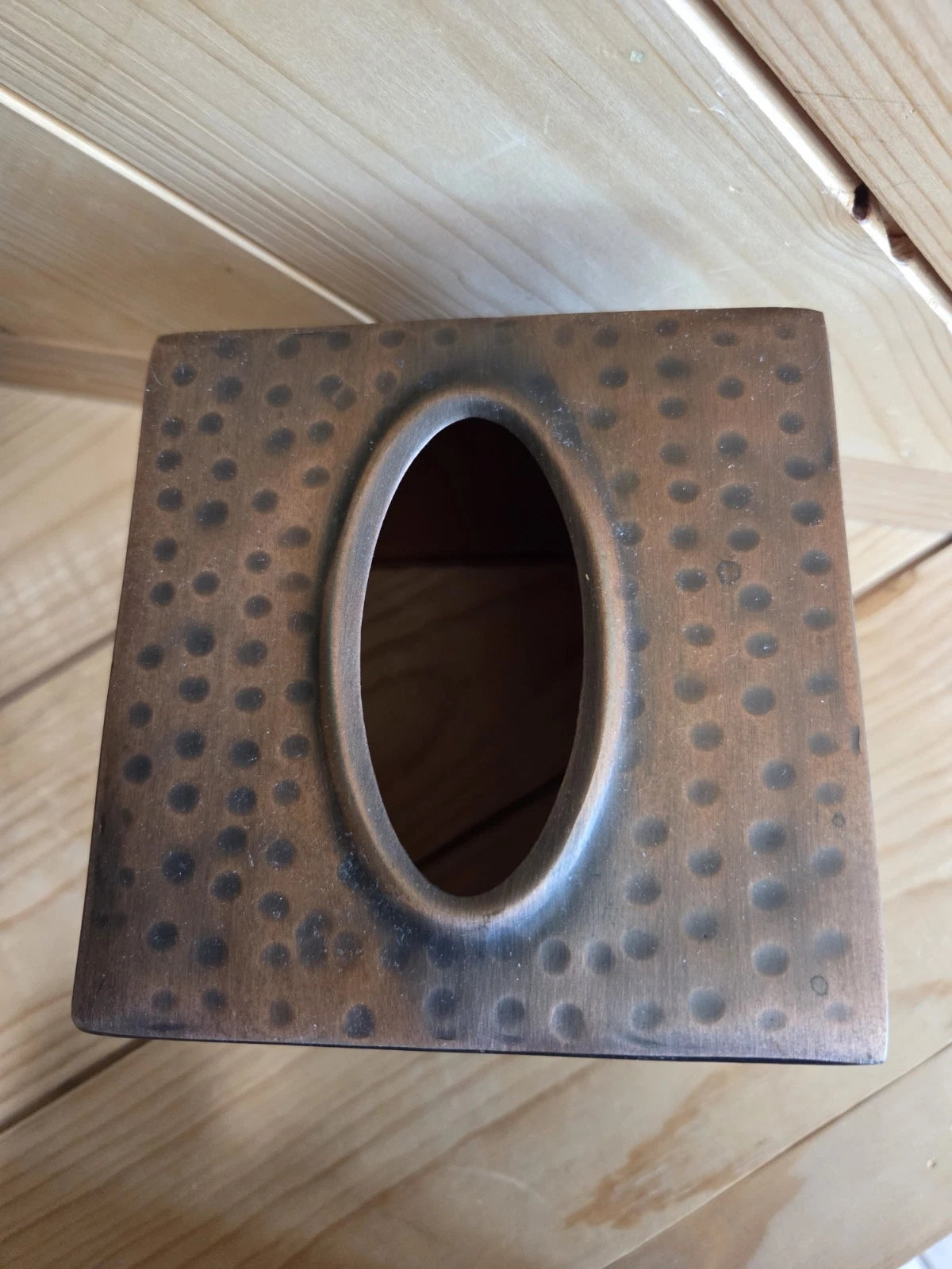 Copper Metal tissue box Holder! For Square Box~ Perfect Condition! | eBay