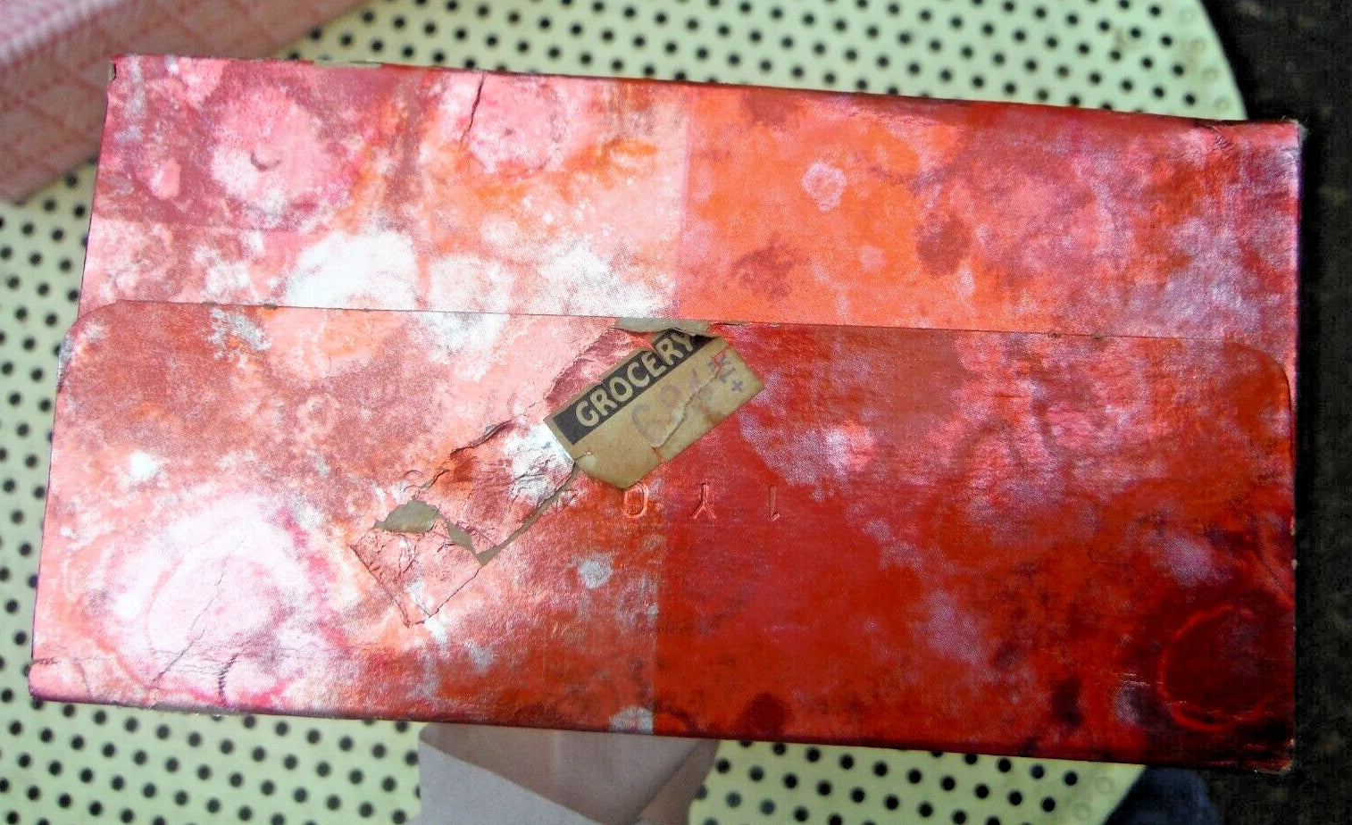 Vintage Needlework Rectangular Pink & Gold Tissue Box Cover & 1976 Box Tissues | eBay