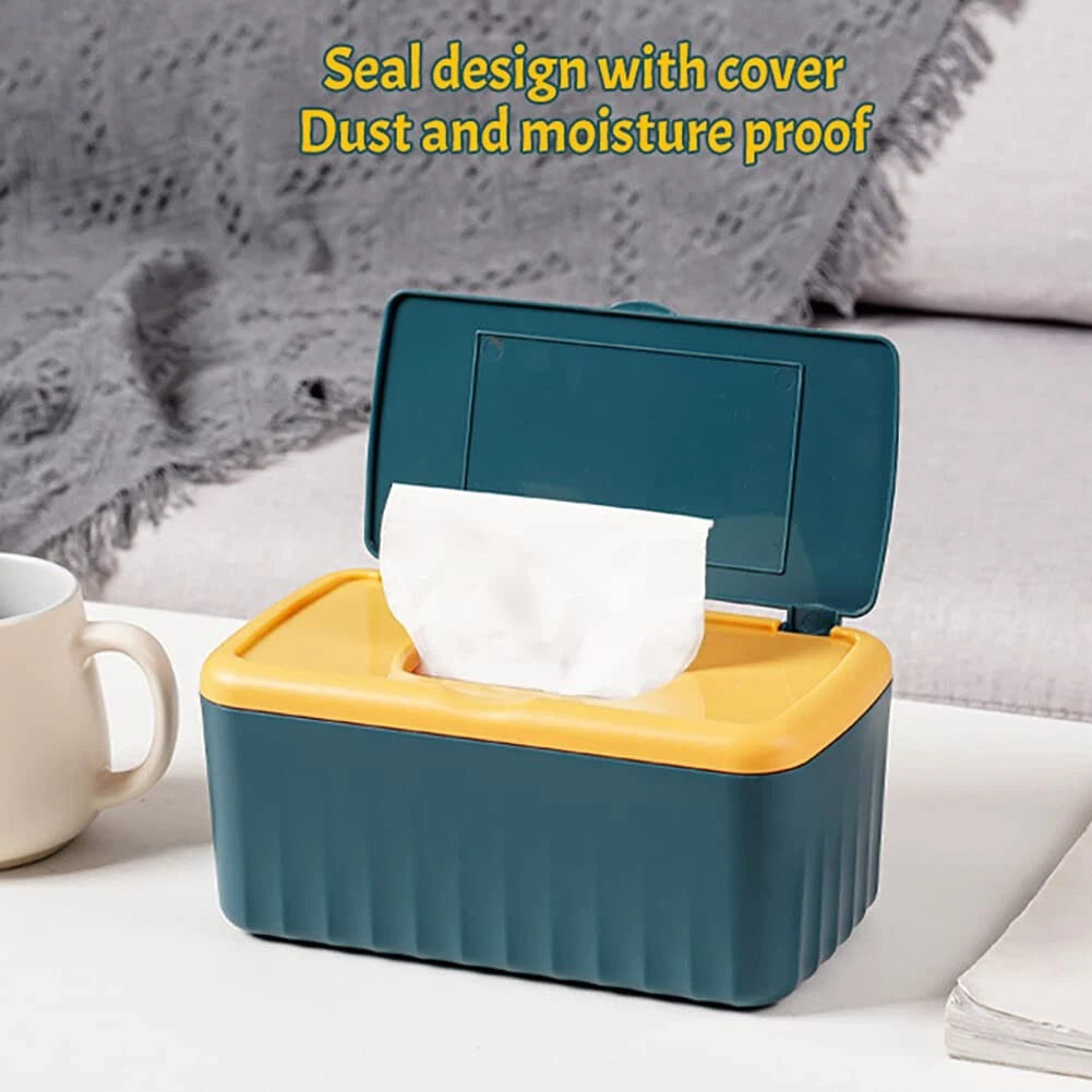 Tissue Box with Lid, Modern Desktop Tissue Box Holder, Facial Tissue Dispense... | eBay