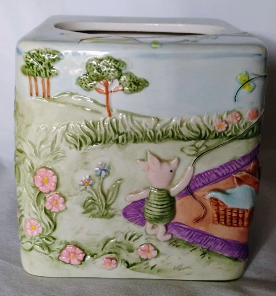 Winnie The Pooh & Friends Raised Design Ceramic Hand Painted Tissue Box Cover | eBay