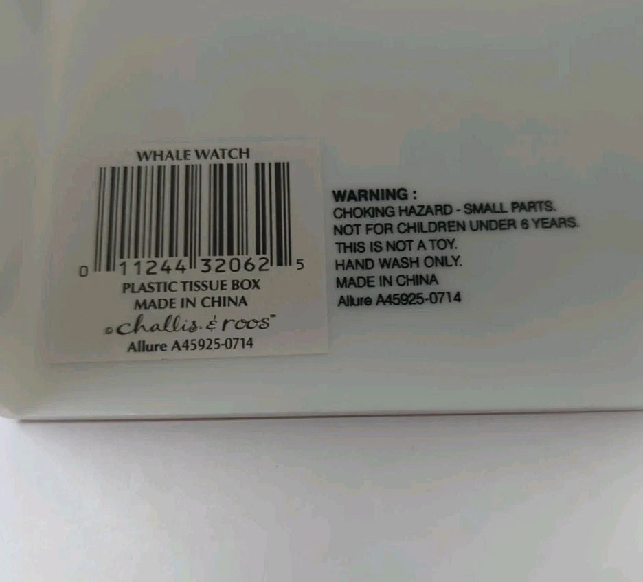 Tissue Box Cover Whale Decor Child's Bathroom Blue Coastal Ocean Beach Fish | eBay