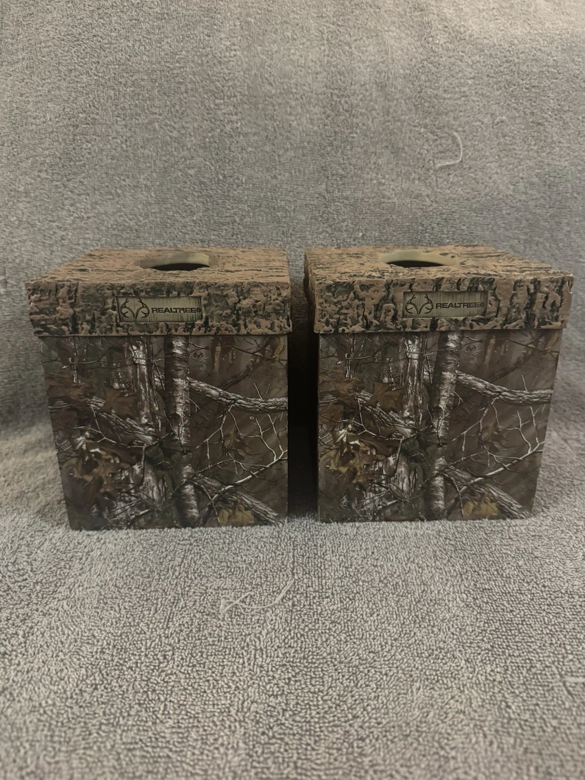 Realtree 2x Tissue Box Cover Camo Mountain Cabin Licensed Resin Office Bedroom | eBay