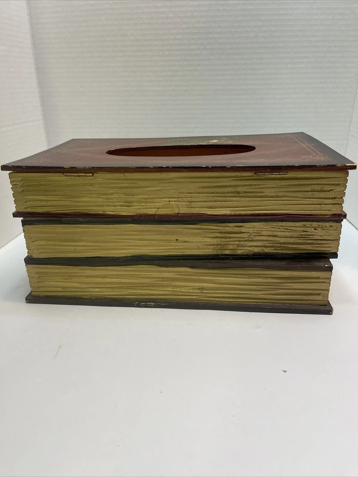 Vintage Wooden Antique Book Tissue Holder Dispenser 11 1/4 x 7 x 5 1/4 | eBay