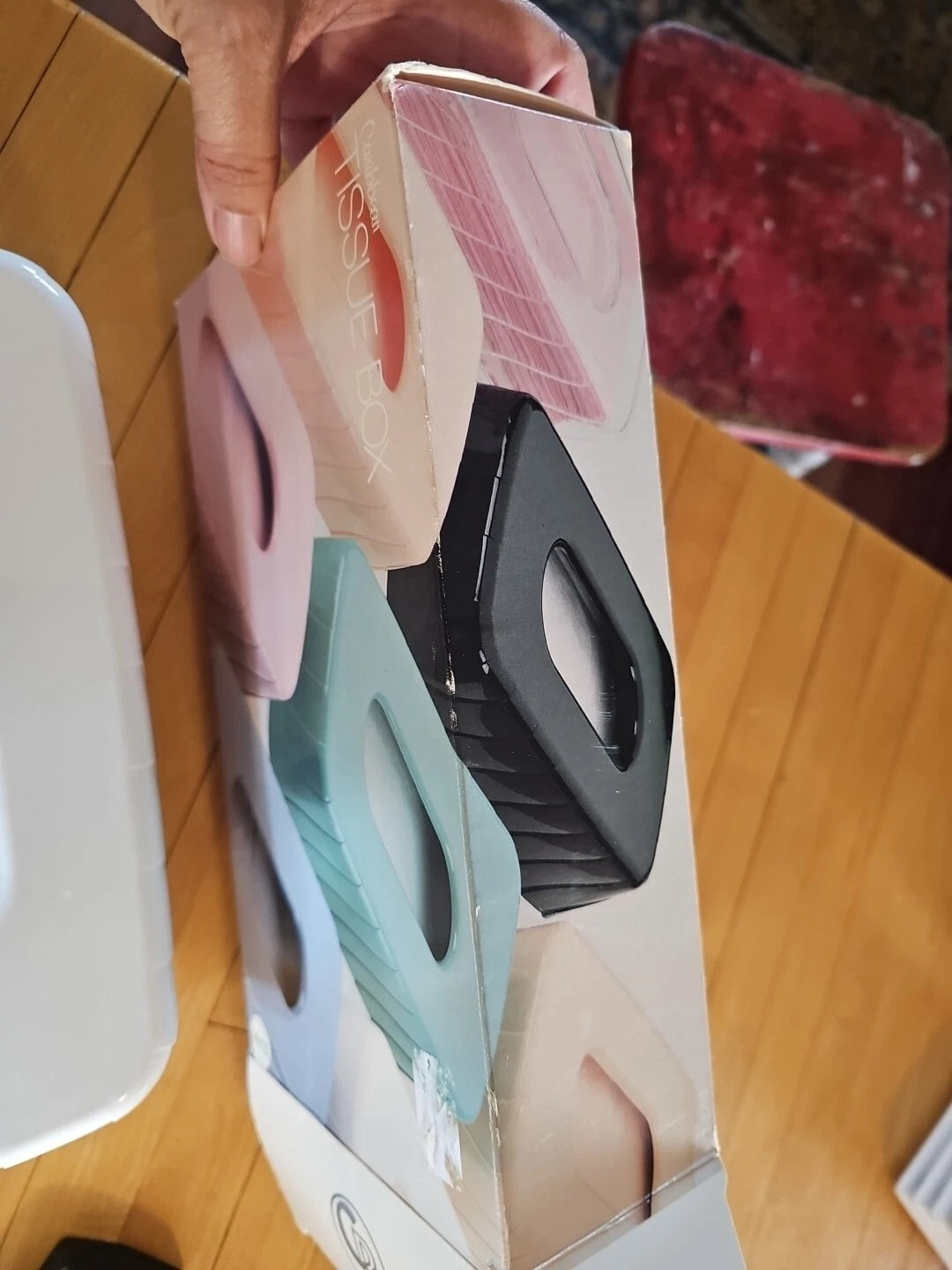 Vintage Tissue Box Cover White Retro MCM Acrylic Decor 80s New Old Stock | eBay