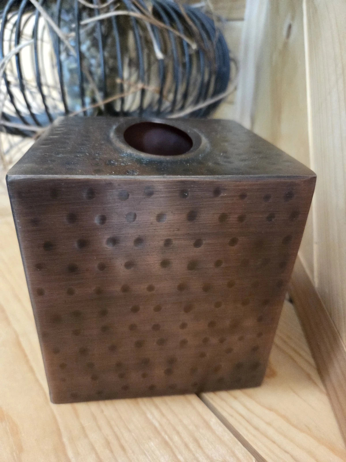 Copper Metal tissue box Holder! For Square Box~ Perfect Condition! | eBay