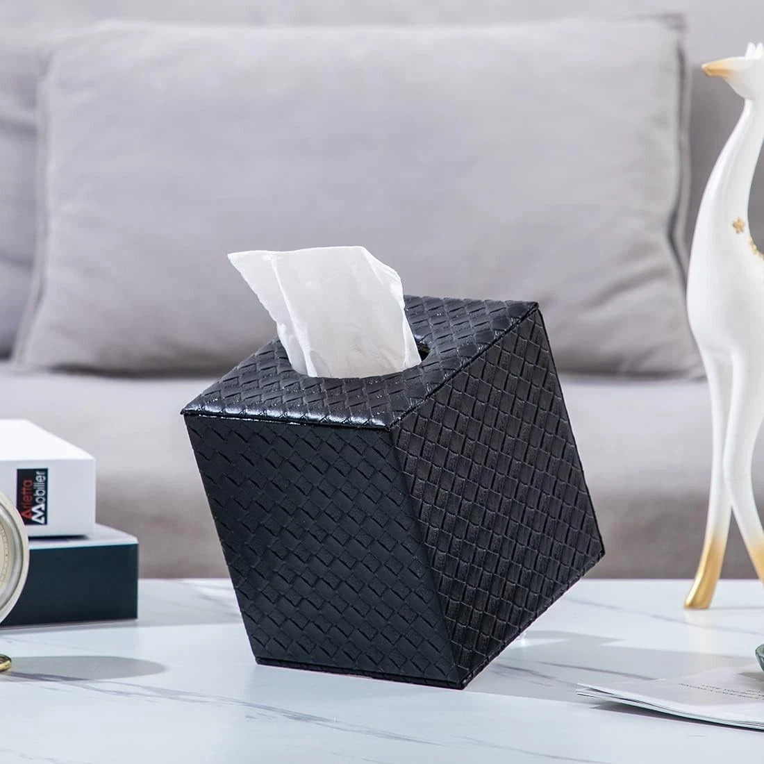 Black Tissue Box Cover, Square, Tissue Box Holders for Bathroom Accessories | eBay