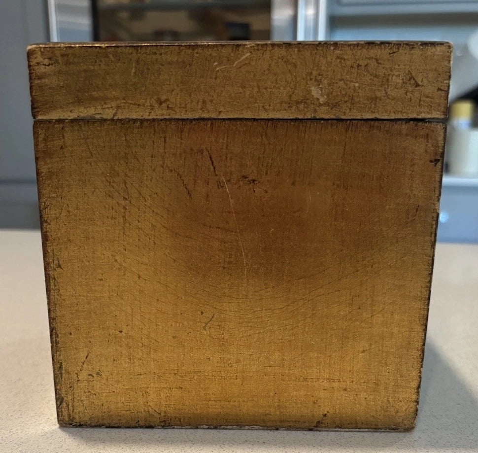 VIETRI Florentine Wooden Gold Leaf Tissue Box FLORENCE, ITALY $104 | eBay