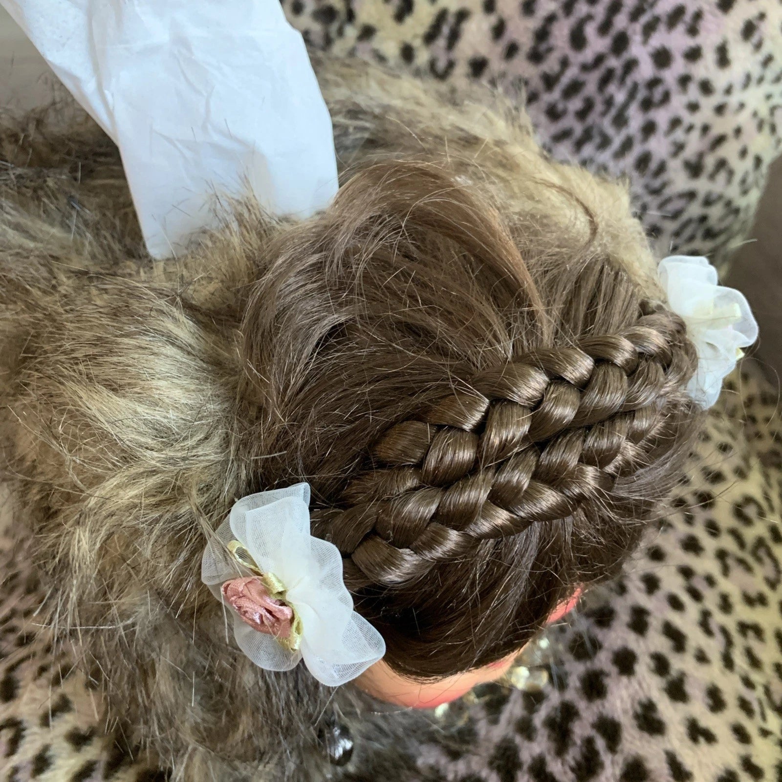 Vtg 70's Doll Head Face brown HAIR Tissue Box Cover Dispenser KITSCH Side Eyes | eBay