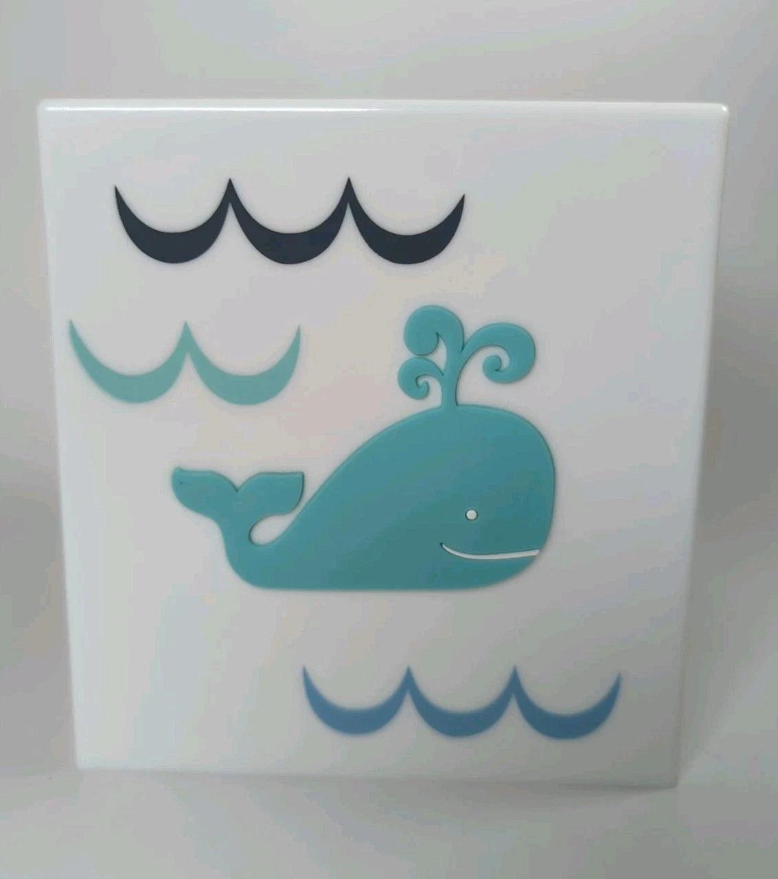 Tissue Box Cover Whale Decor Child's Bathroom Blue Coastal Ocean Beach Fish | eBay
