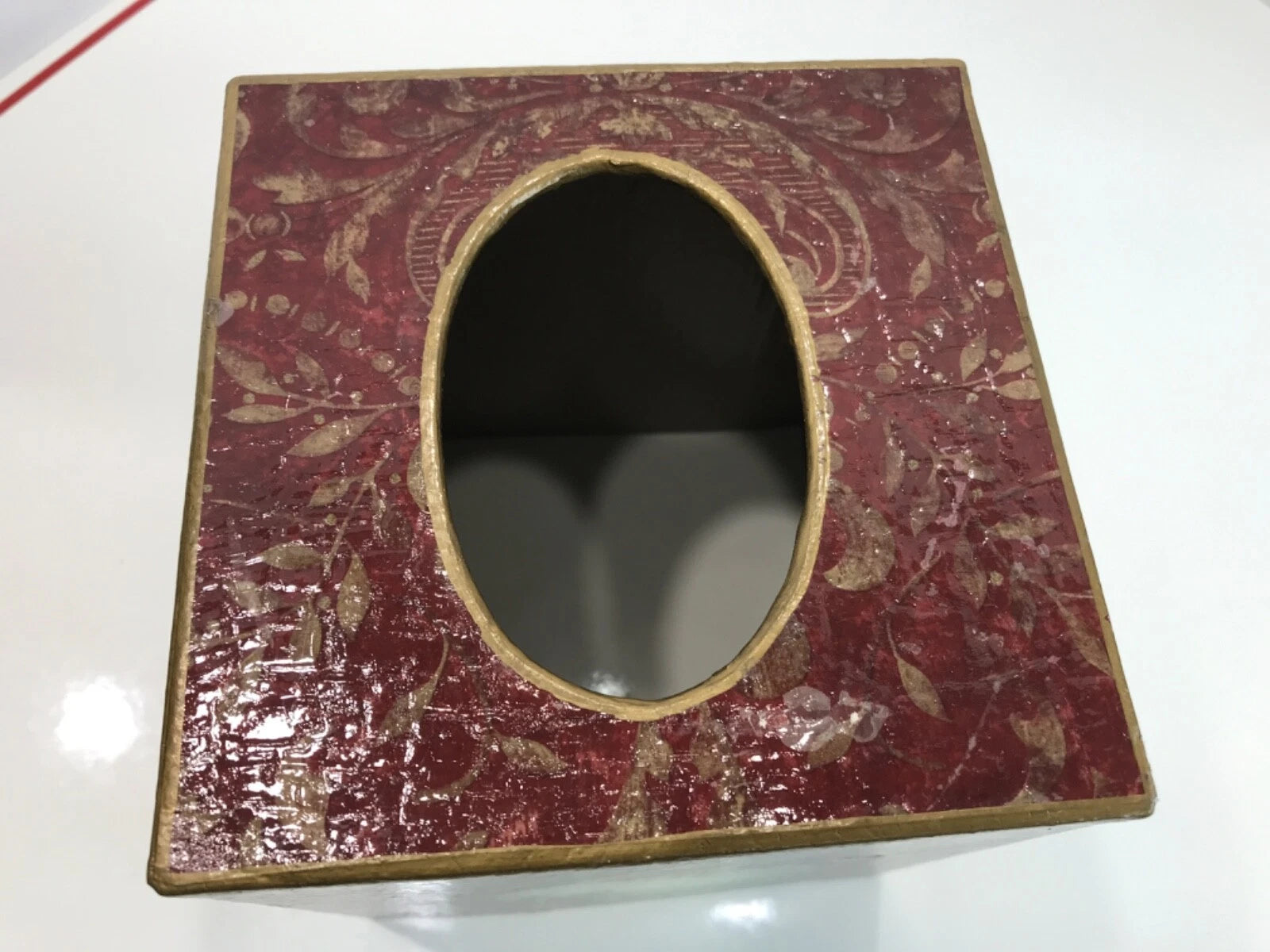 Marye Kelley Christmas Tissue Box Cover Santa Face w/Holly............a7 | eBay