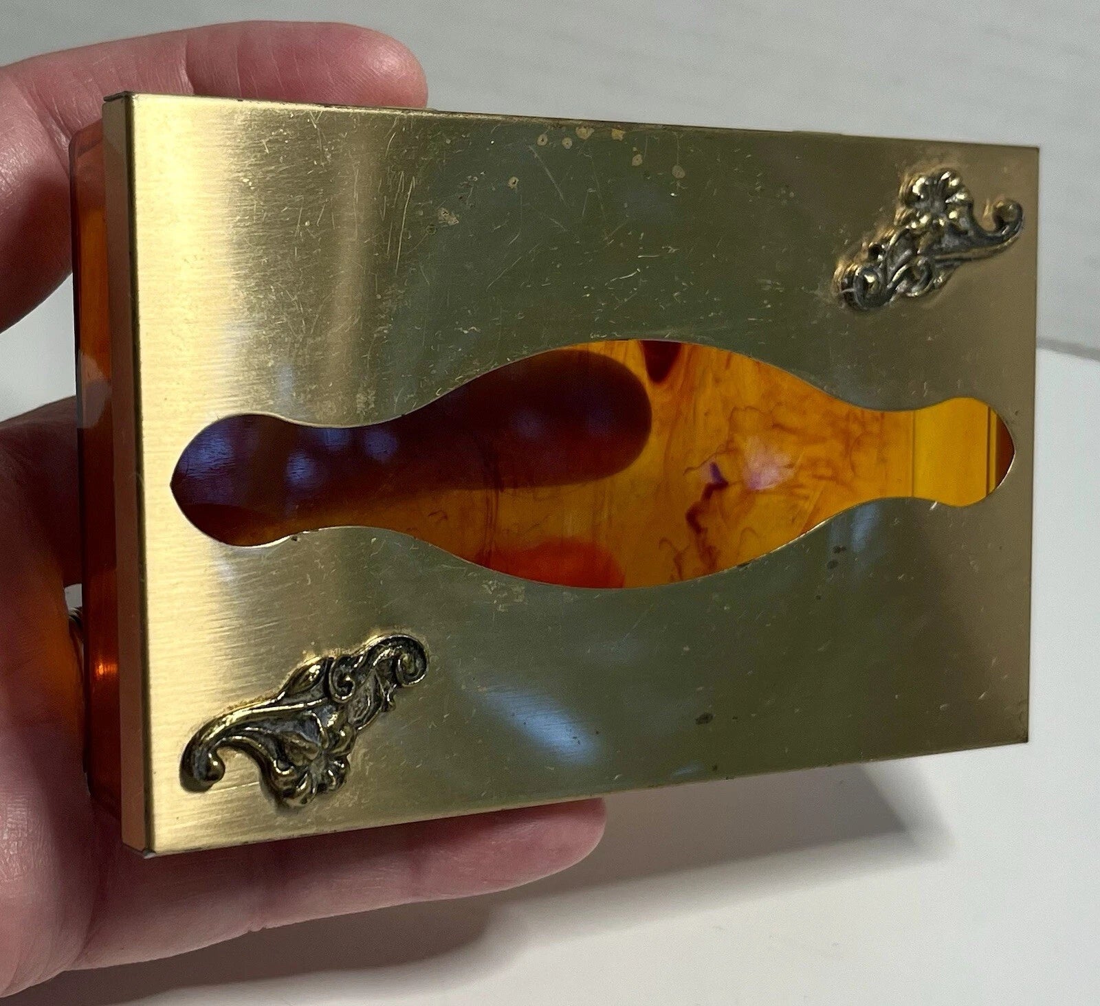 Vintage Metal Tissue Box Holder Gold Tone Products 1960s-1970s | eBay