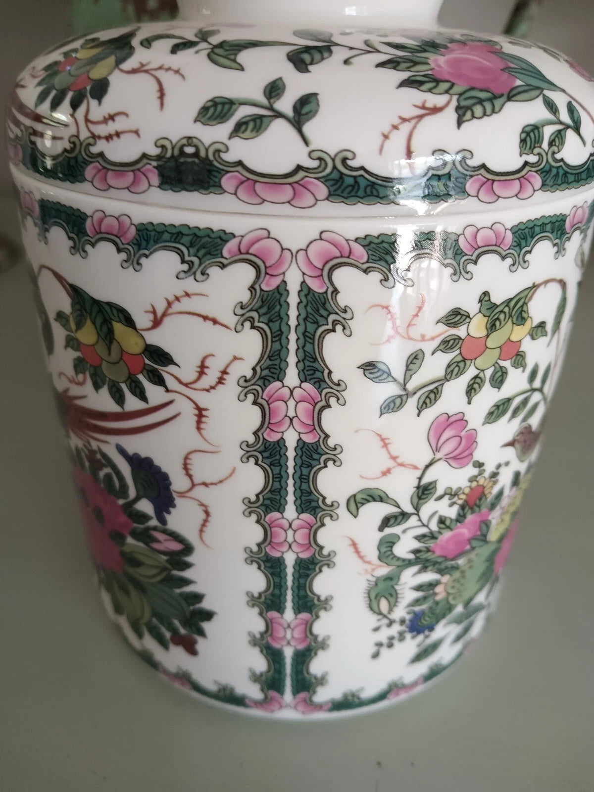 Staffordshire Porcelain Rose Medallion Tissue Box Cover Holder-5'' x 7''H | eBay