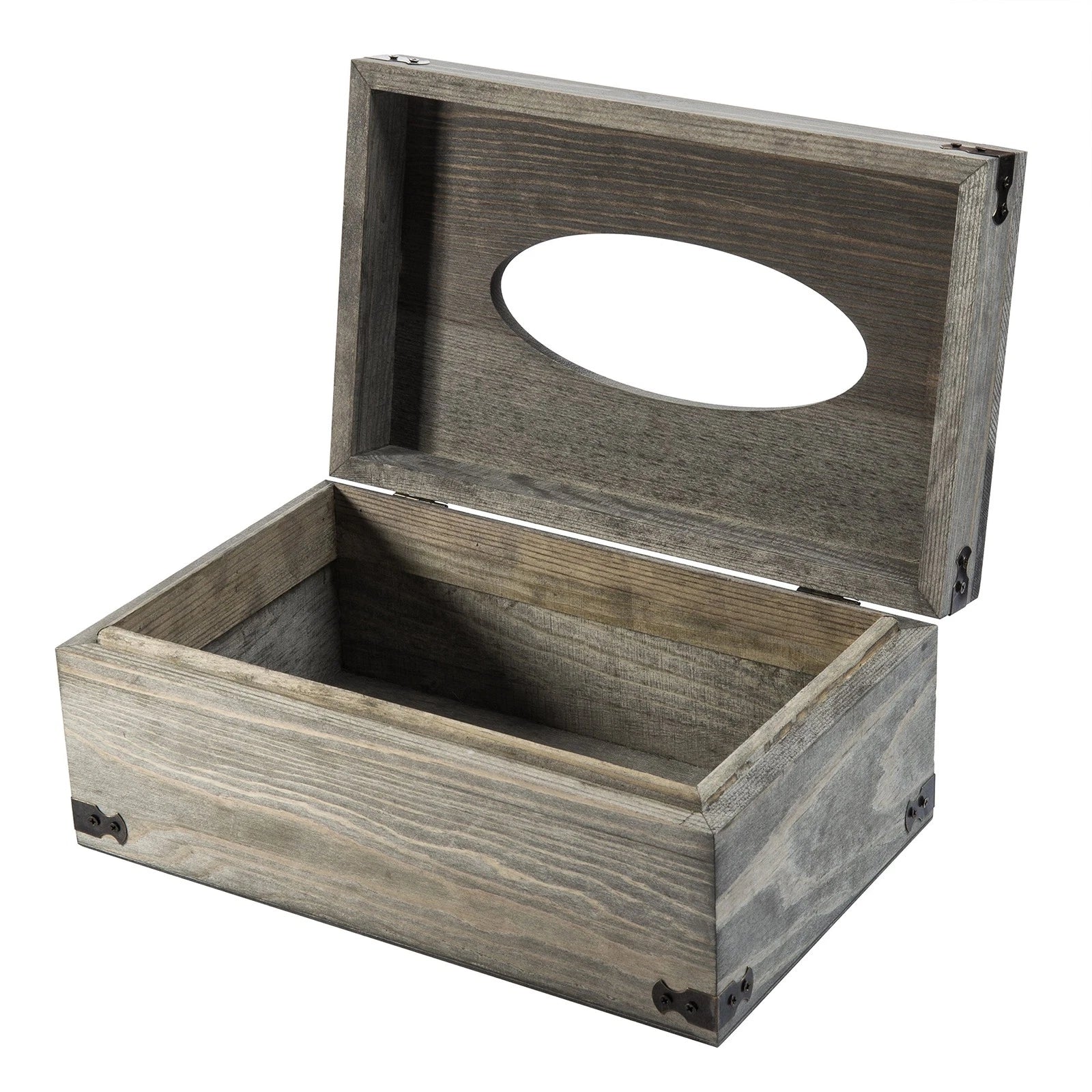 MyGift Rustic Gray Wood Tissue Box Cover, Rectangular Bathroom Facial Tissue Box | eBay