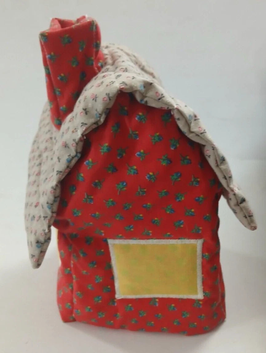 Vintage Tissue Box Cover House - Handmade Cottagecore Shabby Chic Red Floral | eBay