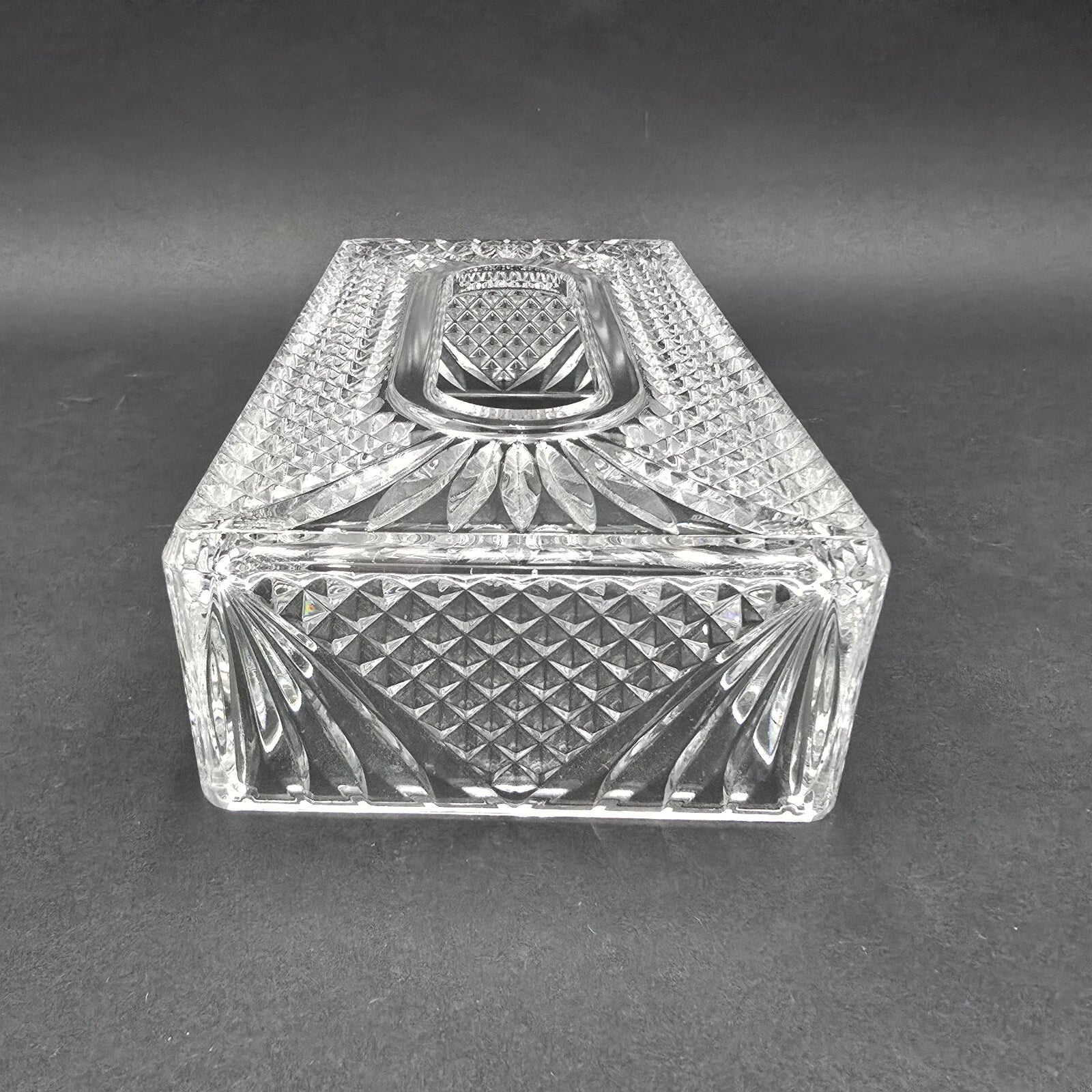 Hollywood Regency Style Clear LEAD CRYSTAL Rectangle Tissue Box Cover | eBay