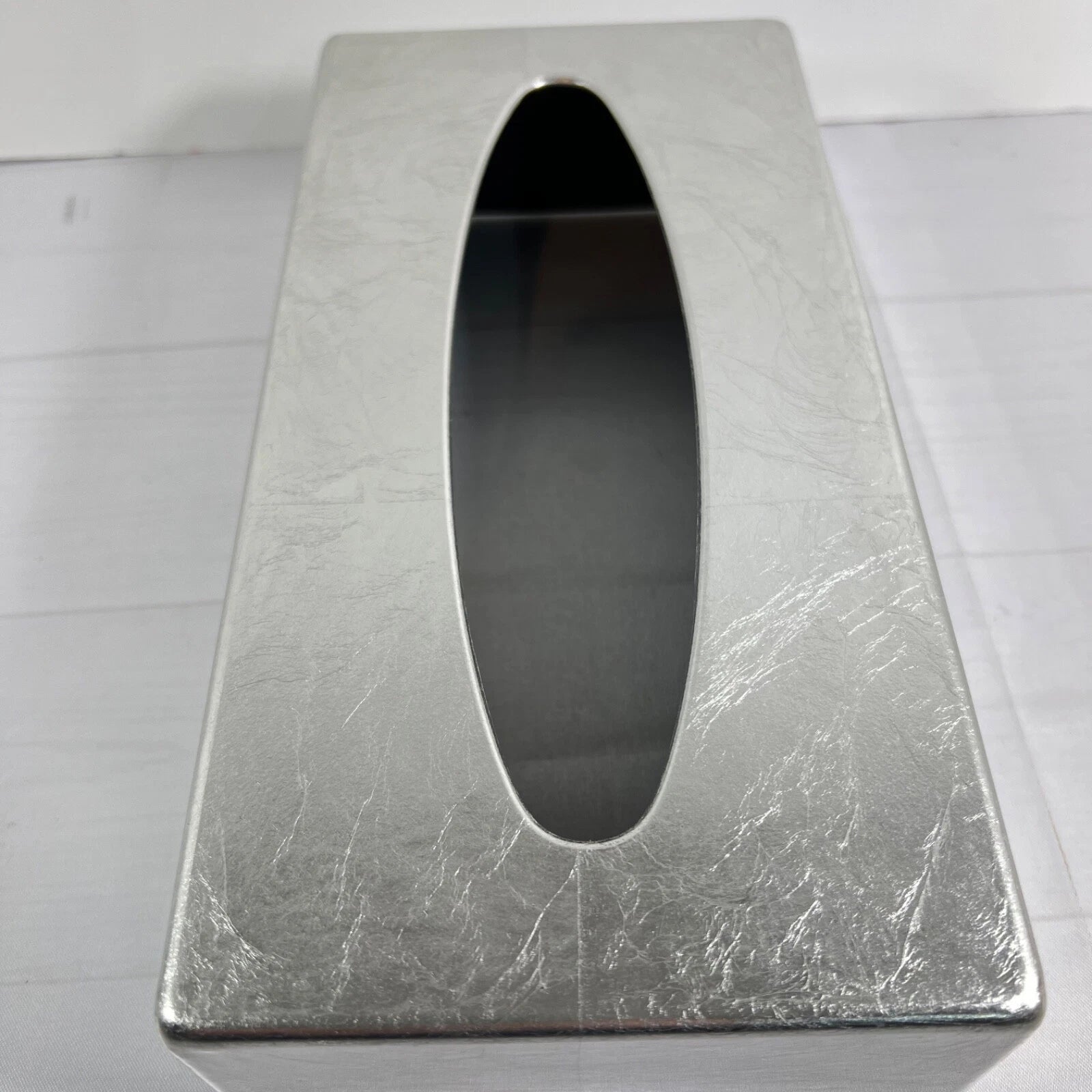 Vintage Lacquer Ware Tissue Box Nancy Calhoun Designs Silver Leaf Made in Japan | eBay