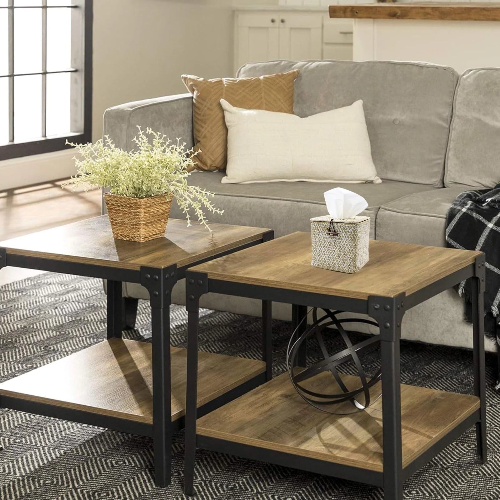 Shonmogar Tissue Box Cover Square Seagrass Tissue Box,Woven Tissue Box Holder... | eBay