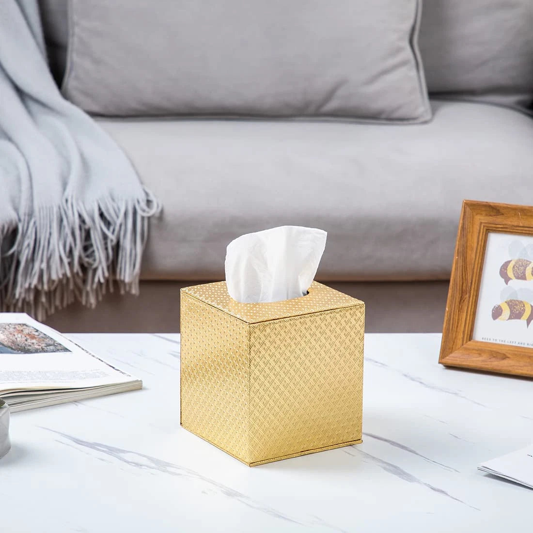 Gold Tissue Box Cover,Tissue Box Cover Square,Gold Tissue Box Holders | eBay