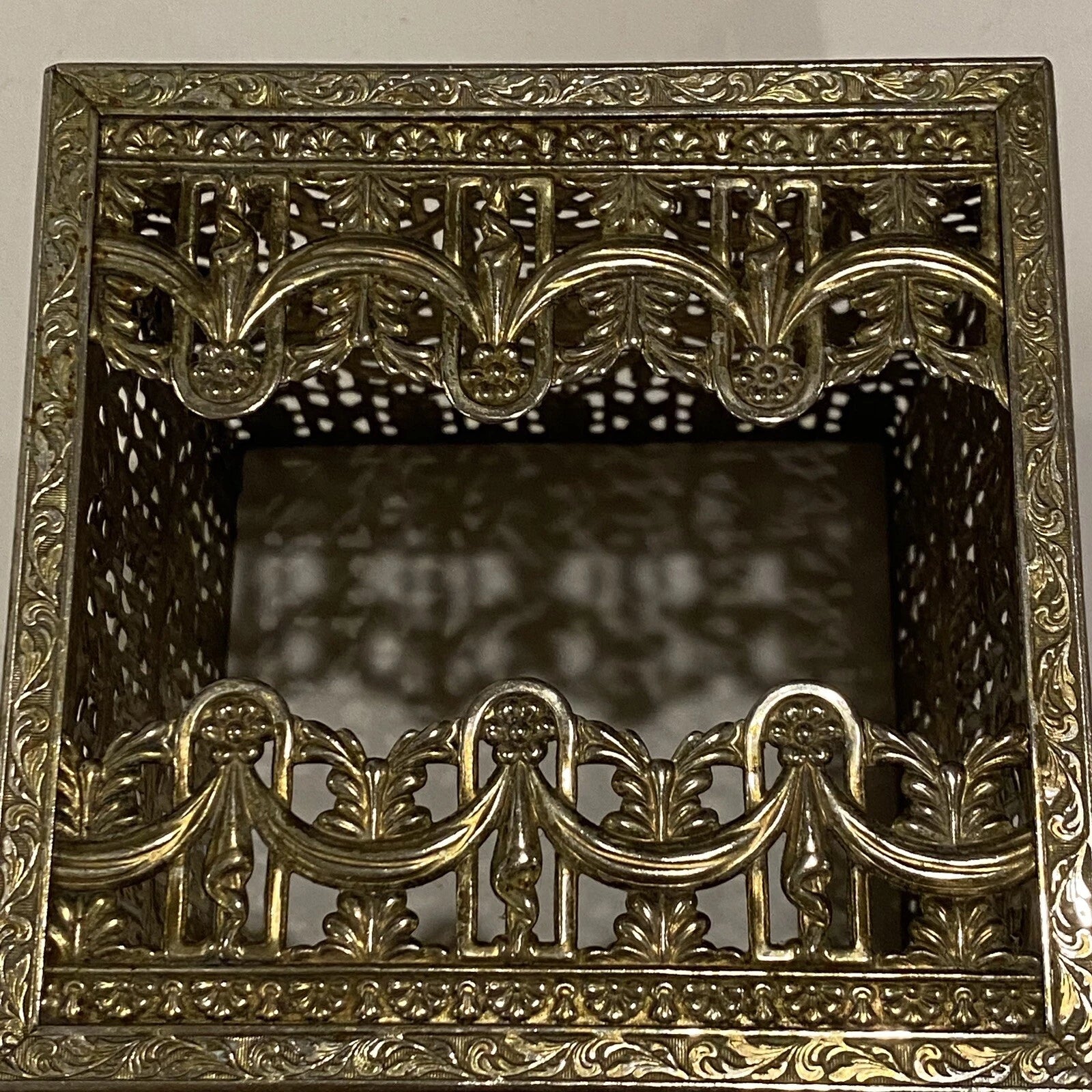 Vintage Hollywood Regency Tissue Box Holder Brass Filigree Square MCM Gold Tone | eBay
