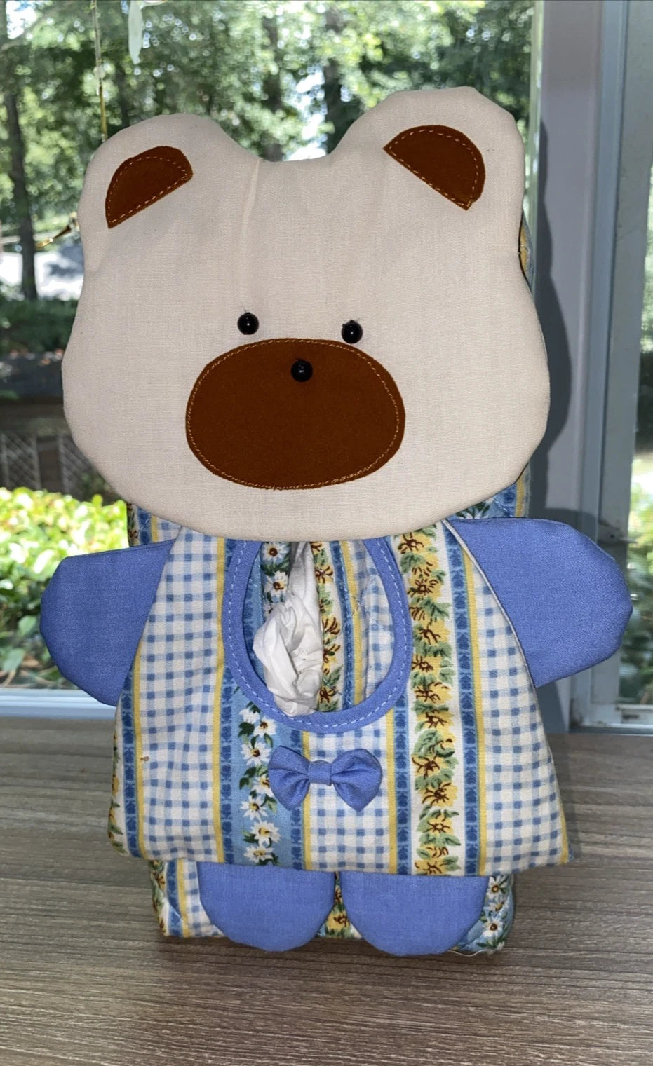 Tissue Cover Baby Nursery Teddy Bear holder Blue Yellow | eBay