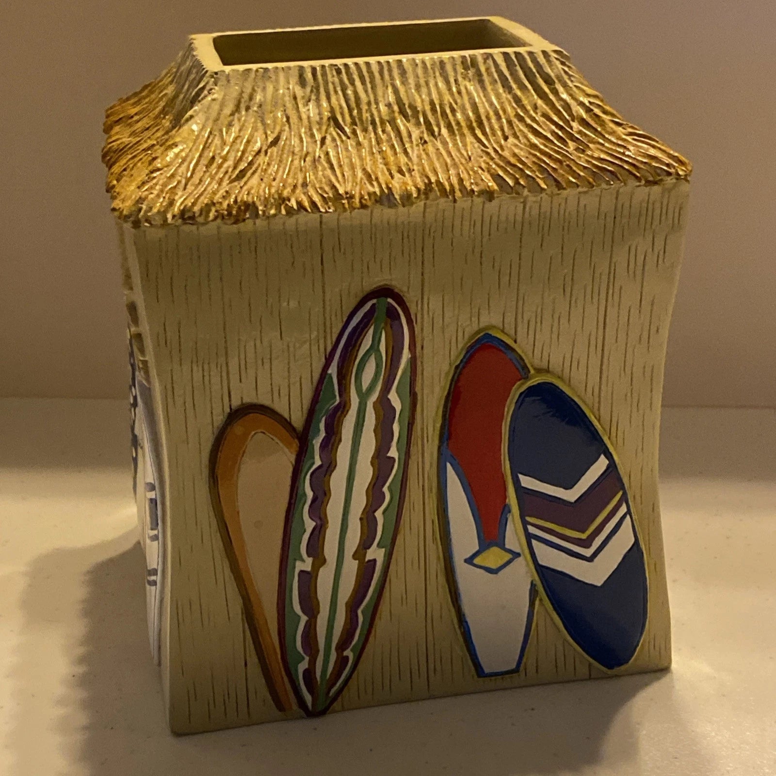 Dean Miller Surf Shack Tissue Box Cover Tiki Hut & Surf Boards | eBay