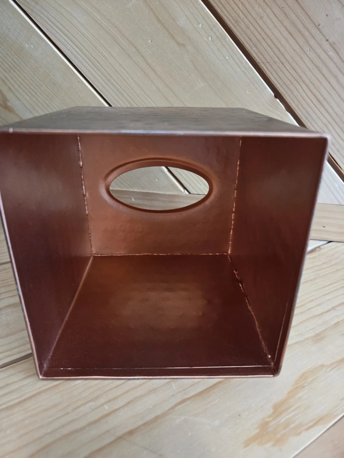 Copper Metal tissue box Holder! For Square Box~ Perfect Condition! | eBay