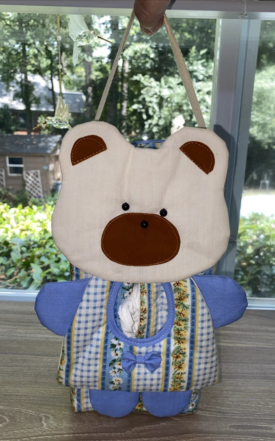 Tissue Cover Baby Nursery Teddy Bear holder Blue Yellow | eBay