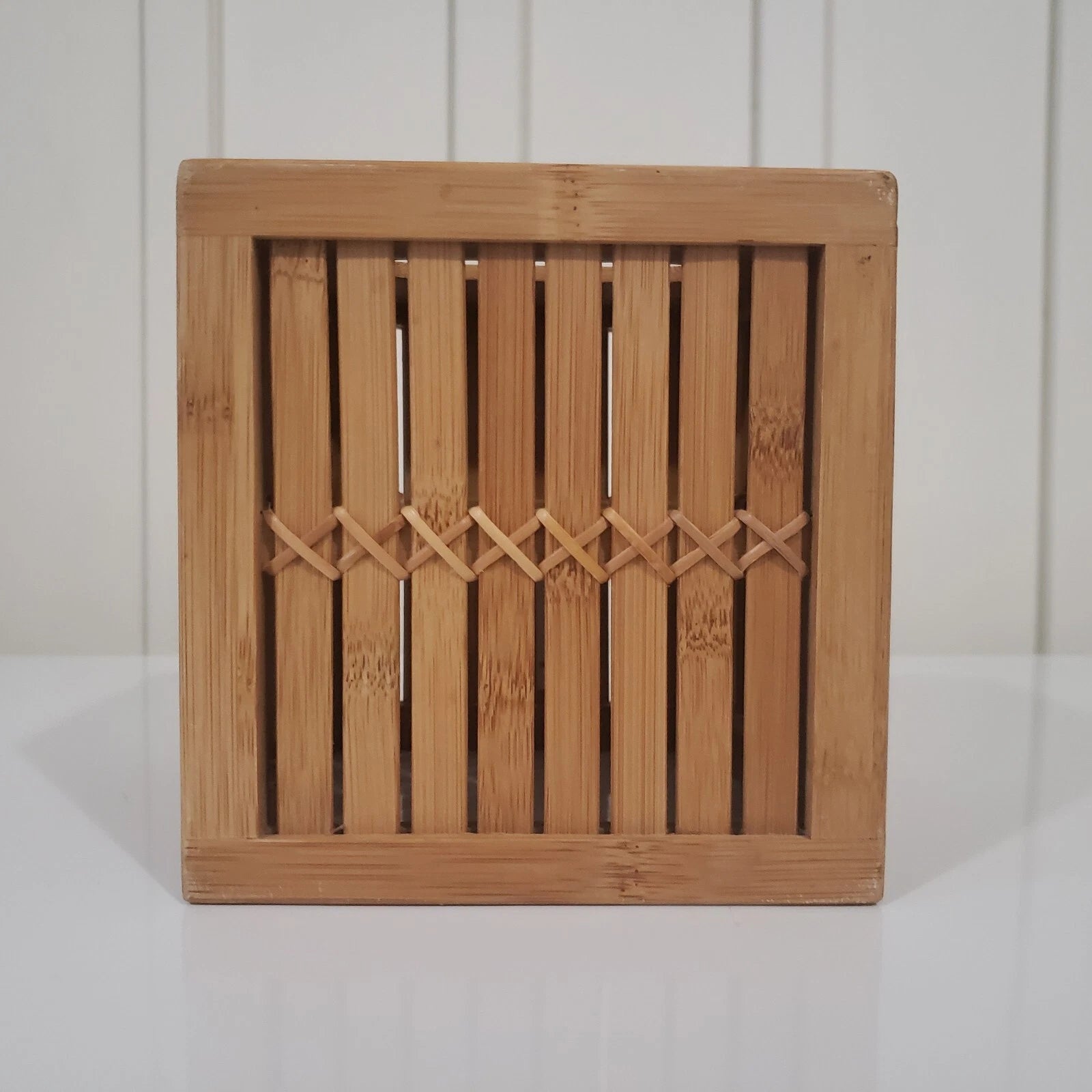 Harman Bamboo Slat Tissue Box Cover Boutique Box Cover/ Holder | eBay