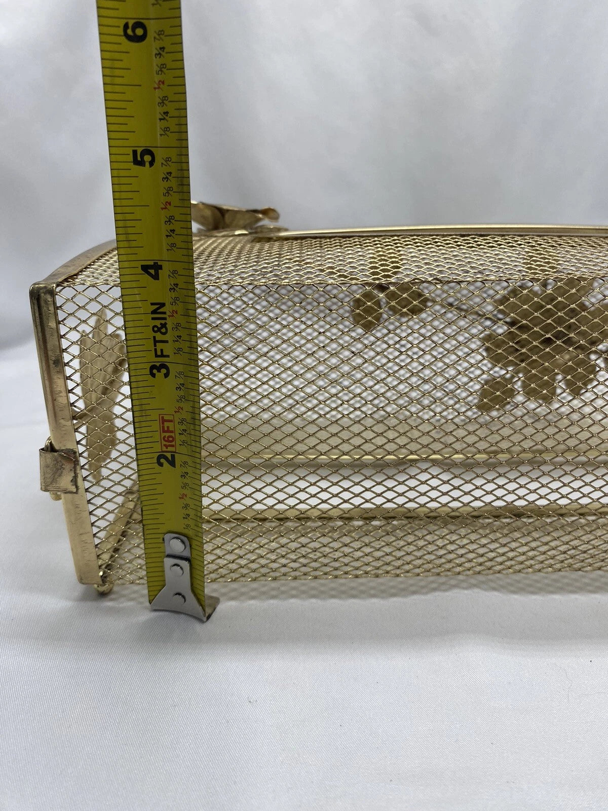 Vtg Tissue Box Cover Holder HOLLYWOOD REGENCY Gold Tone Metal MCM Kleenex | eBay