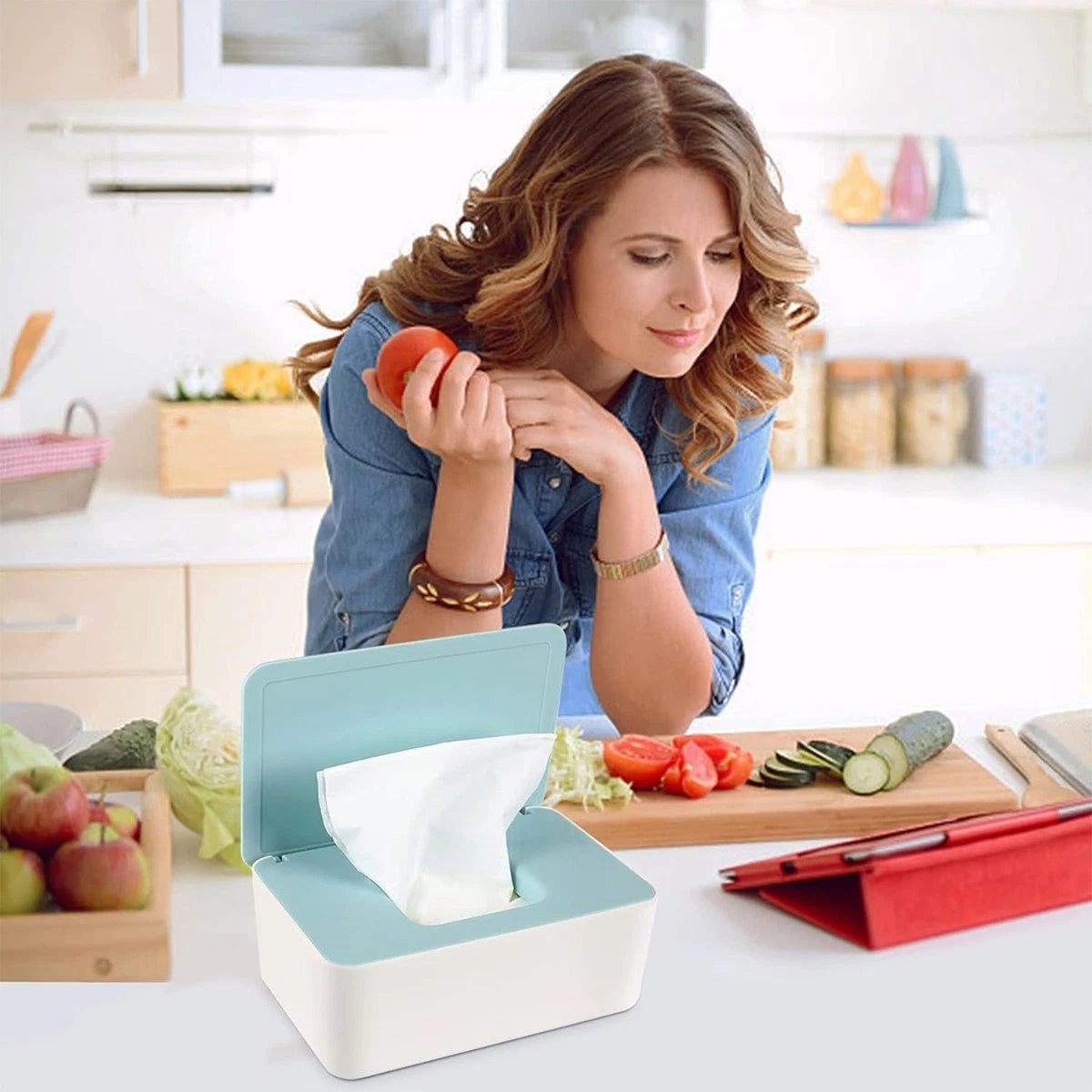 Diaper Wipes Dispenser, Baby Wipe Holder, Wipe Container with Non-Slip Feet,gree | eBay