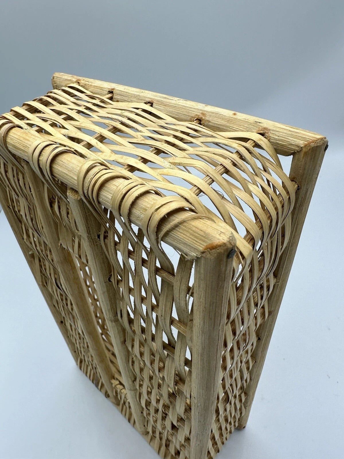 Vintage Wicker Tissue Box Cover Boho | eBay