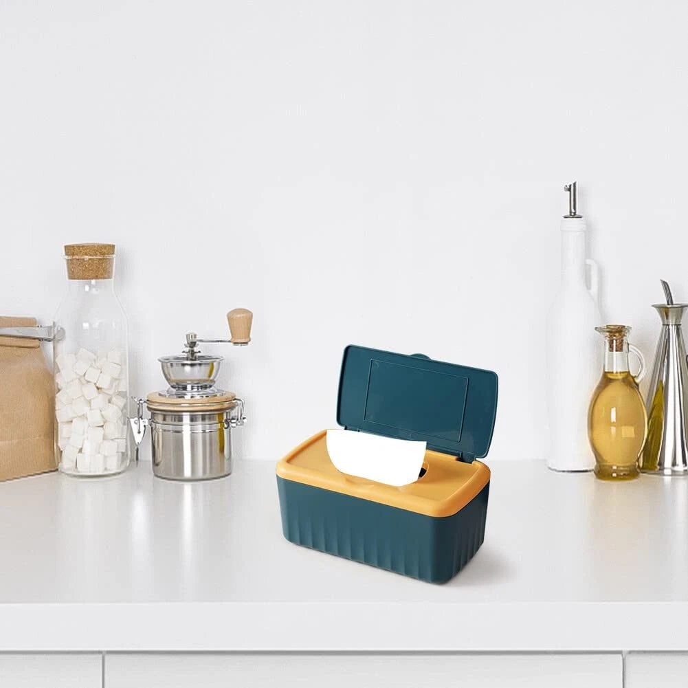 Tissue Box with Lid, Modern Desktop Tissue Box Holder, Facial Tissue Dispense... | eBay