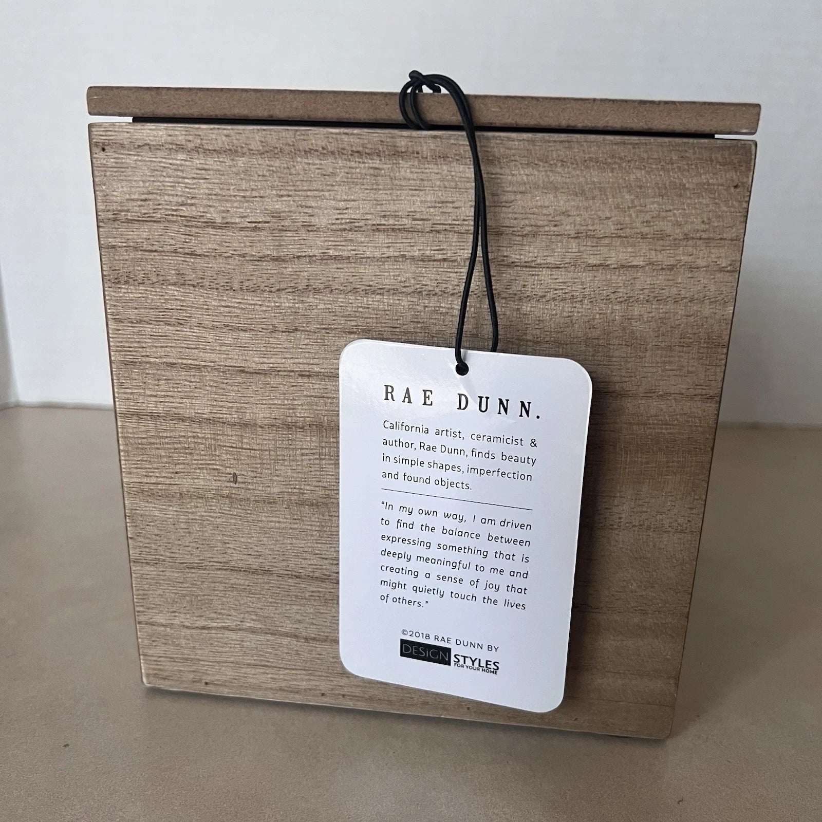 Rae Dunn "Sniff Sniff" Wooden Tissue Box Cover Holder Bath NEW | eBay