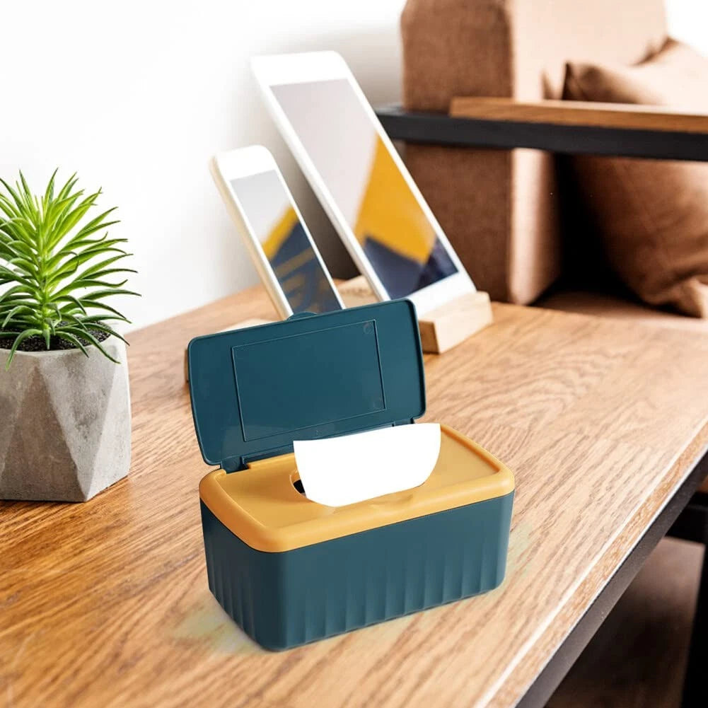 Tissue Box with Lid, Modern Desktop Tissue Box Holder, Facial Tissue Dispense... | eBay