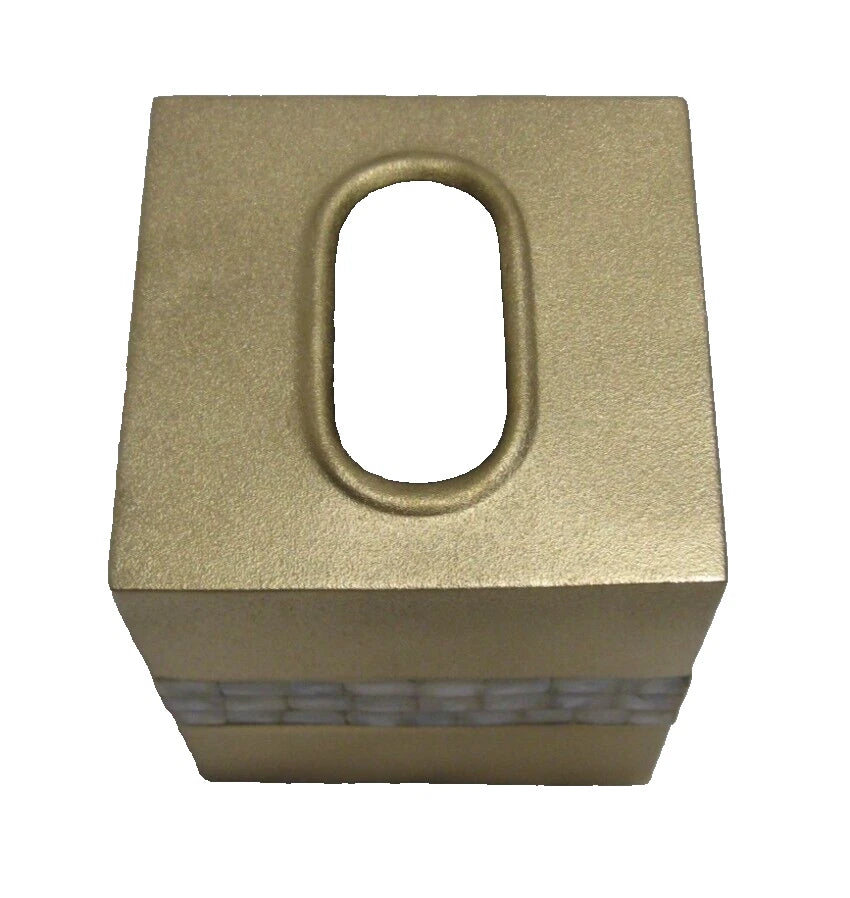 Vintage Gold Metal Tissue Box Cover Inlaid Mother of Pearl | eBay