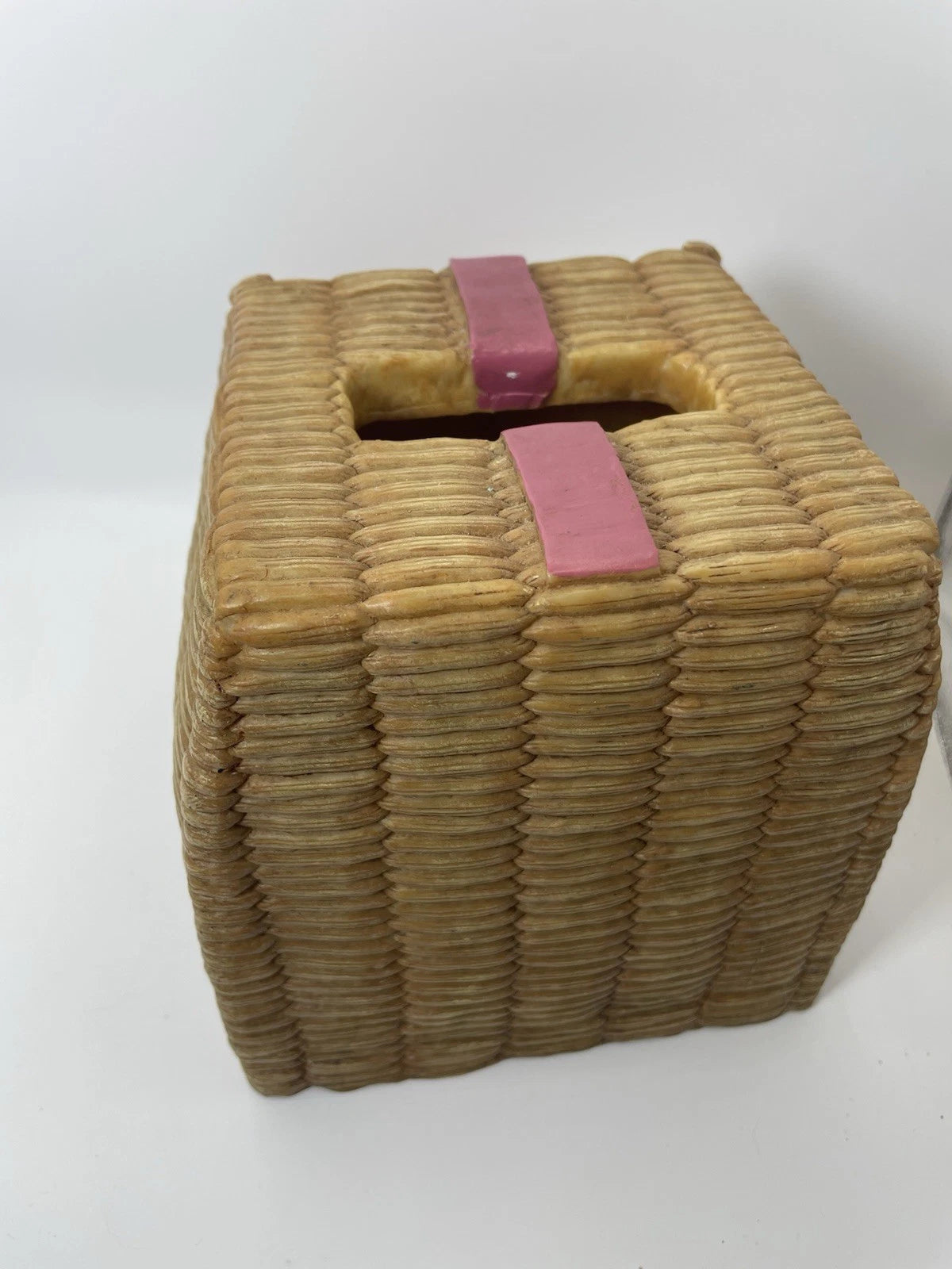 Fishing Tackle Basket Themed Tissue Box Cover Made of Ceramic 6 Inch Cube | eBay